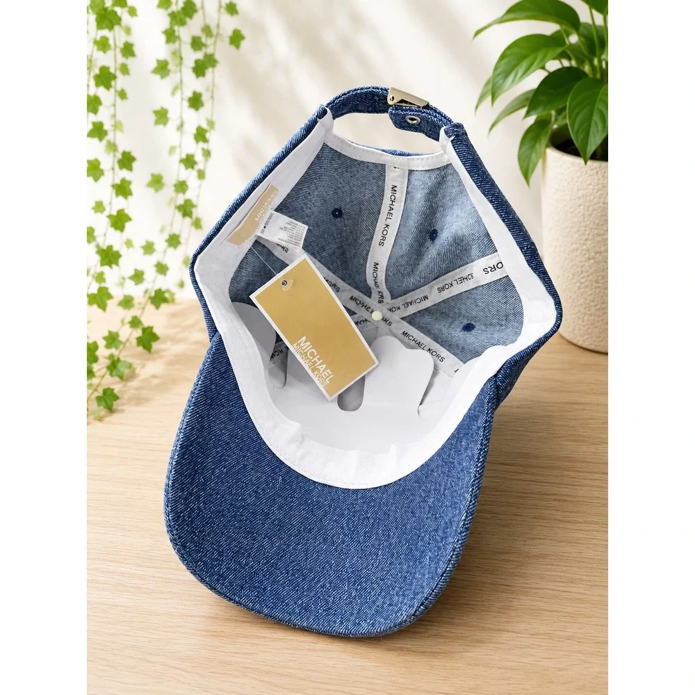 Michael Kors denim ball cap nwt